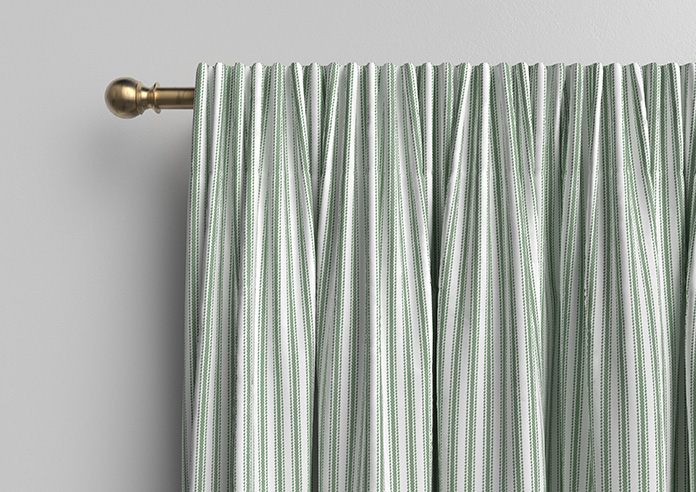 Lace Stripes, Emerald - Made to Measure Curtains - Image 10